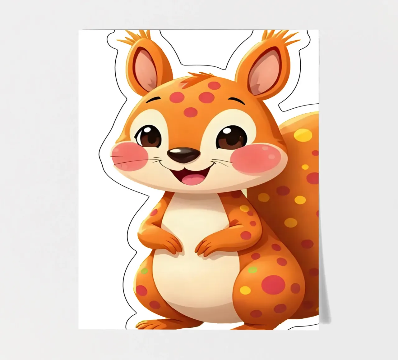 Squirrel_4a sticker sheet by Tierisch bunt by LK