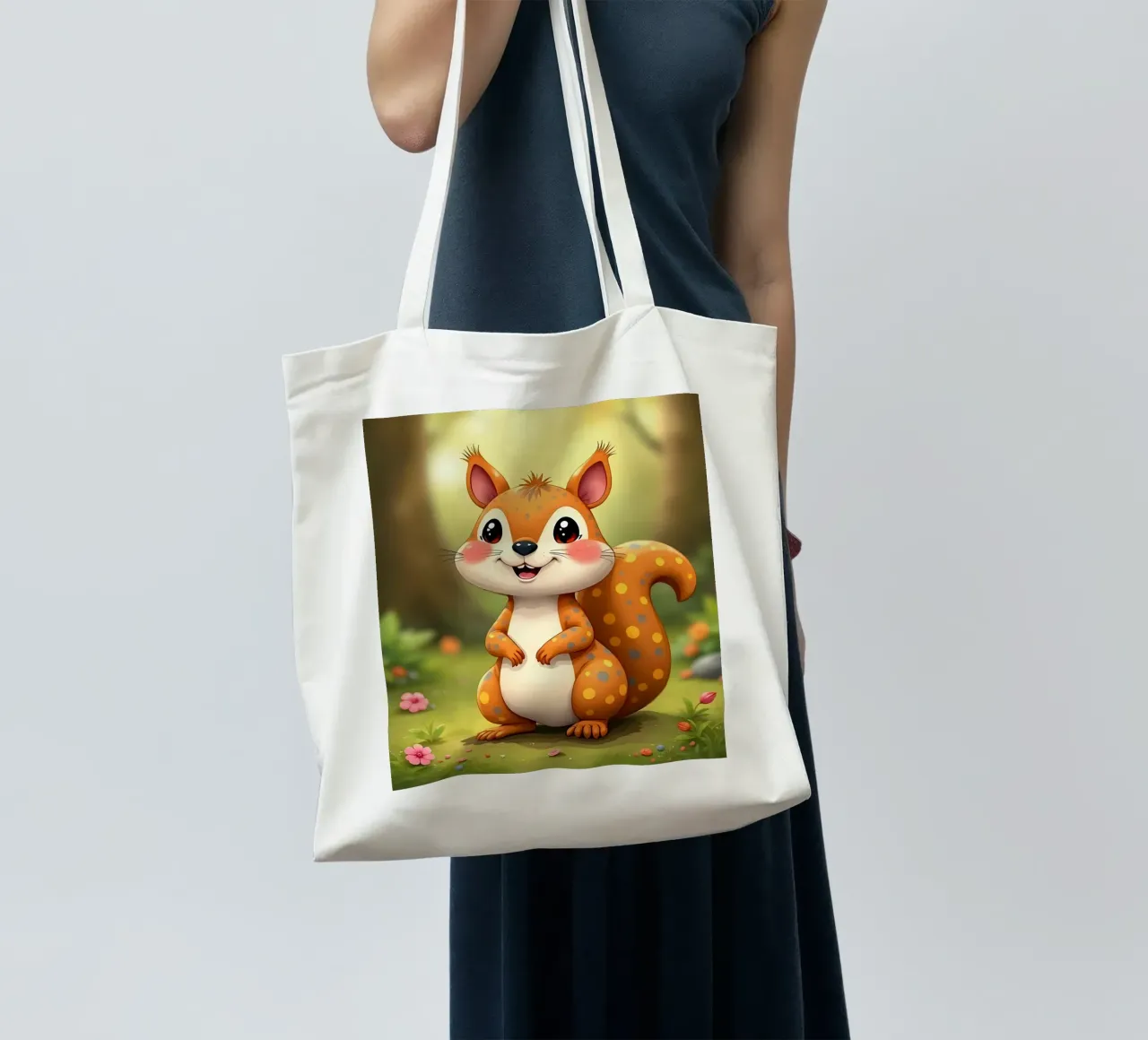Scoiattolo_5 borsa in juta da Tierisch bunt by LK