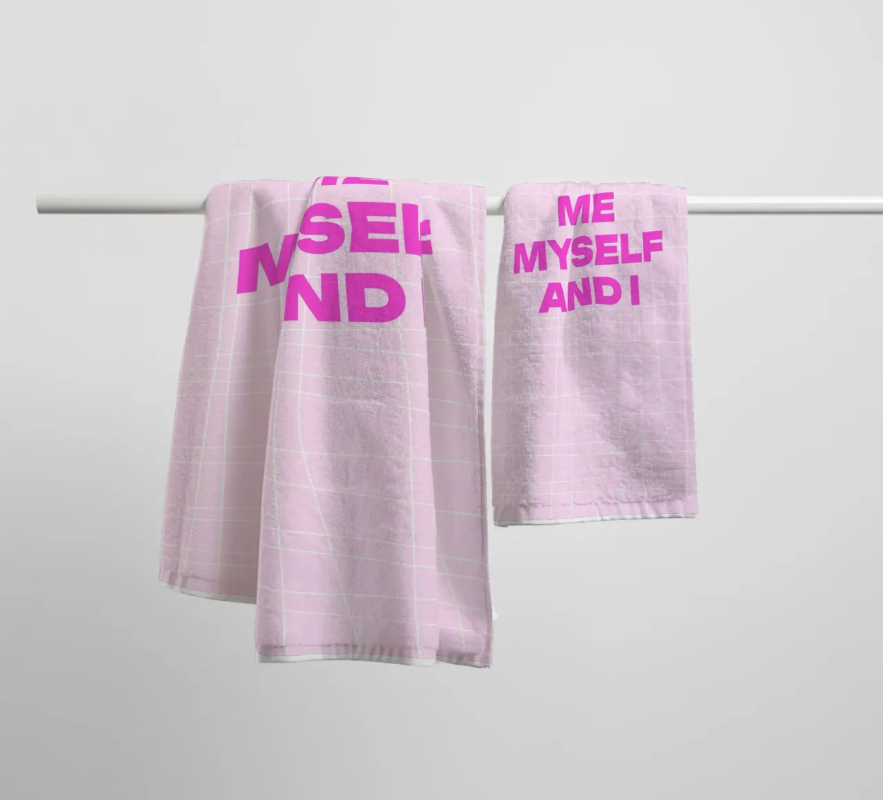 Me myself and I asciugamano da bagno da Bureau Purpur