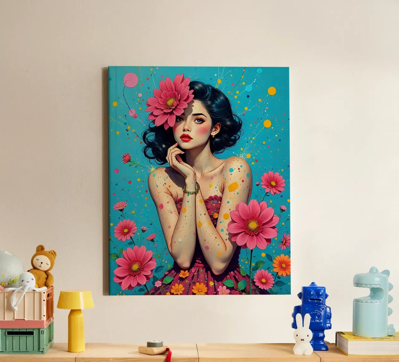 Stijl_A_23 canvas met Baklijst van AI-Portraits by LK