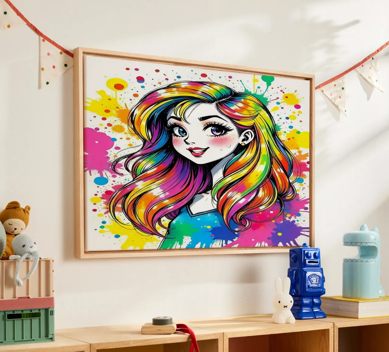 Stijl_B_2 canvas met Baklijst van AI-Portraits by LK