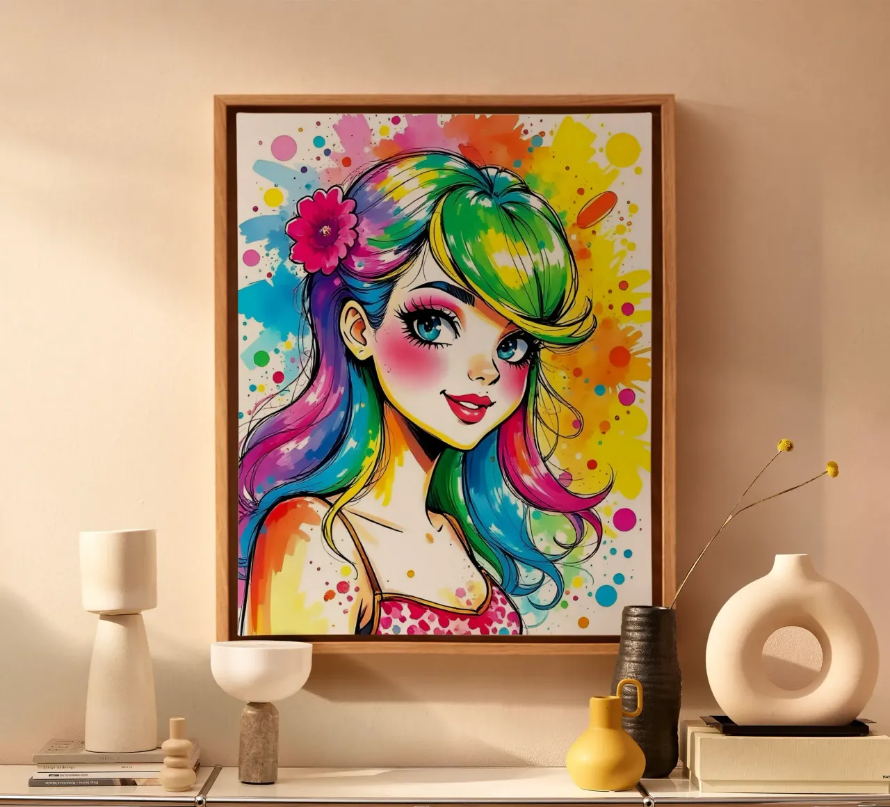 Stijl_B_3 canvas met Baklijst van AI-Portraits by LK