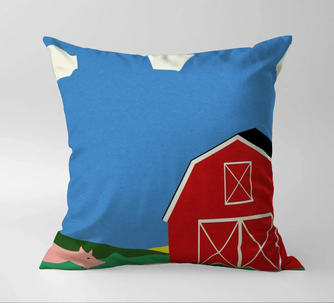 Pig and Barn cuscino da Rosi Feist