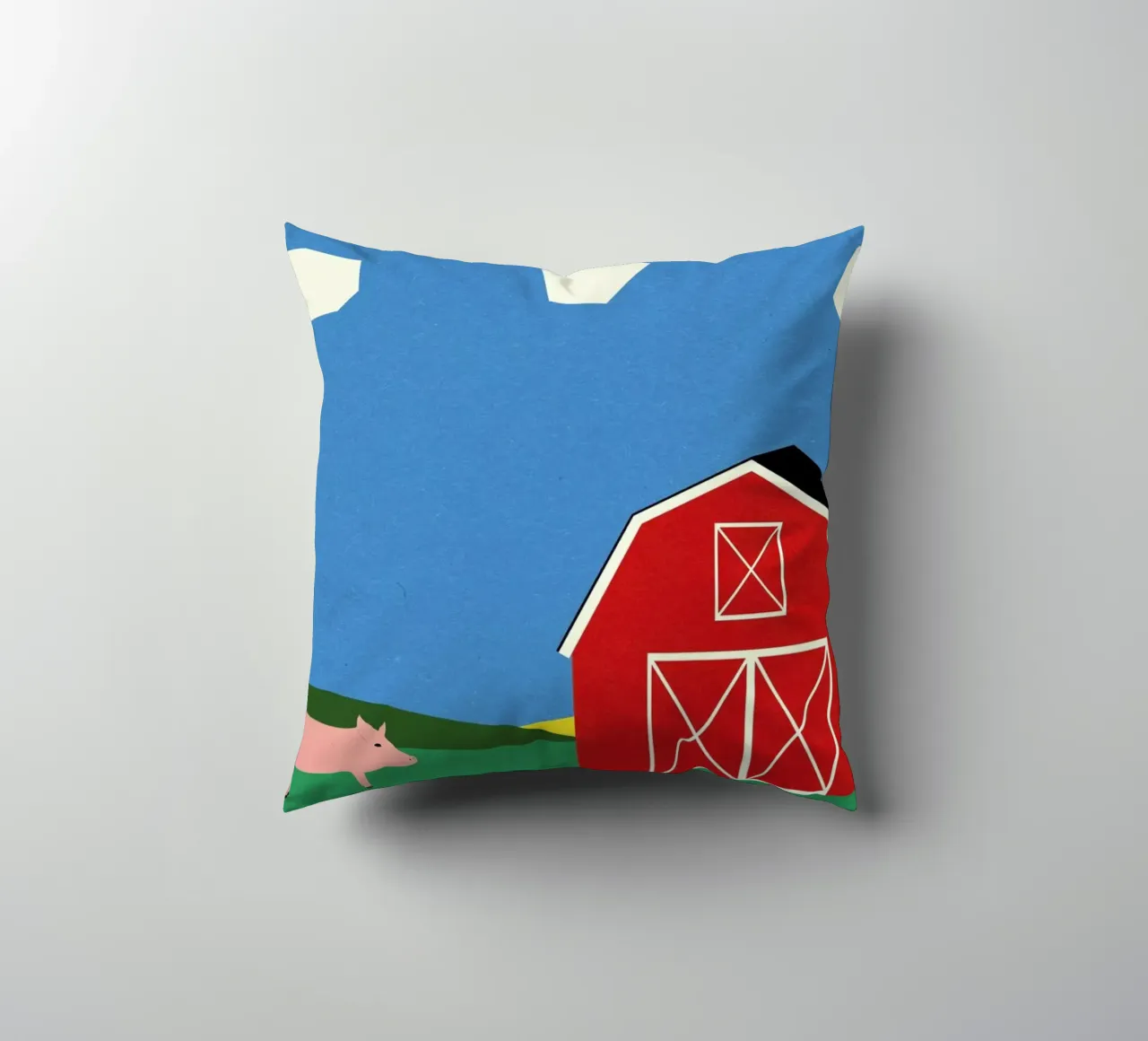 Pig and Barn cuscino da Rosi Feist