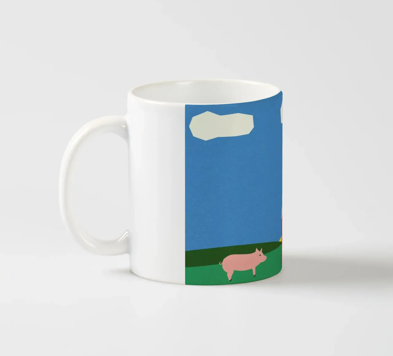 Pig and Barn tazza in ceramica da Rosi Feist