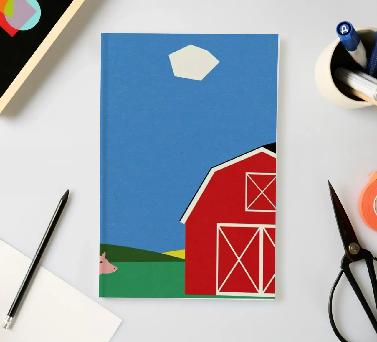Pig and Barn notebook by Rosi Feist