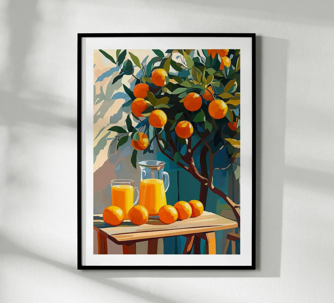 Arance in terrazza poster con telaio in plastica da Spice & Style