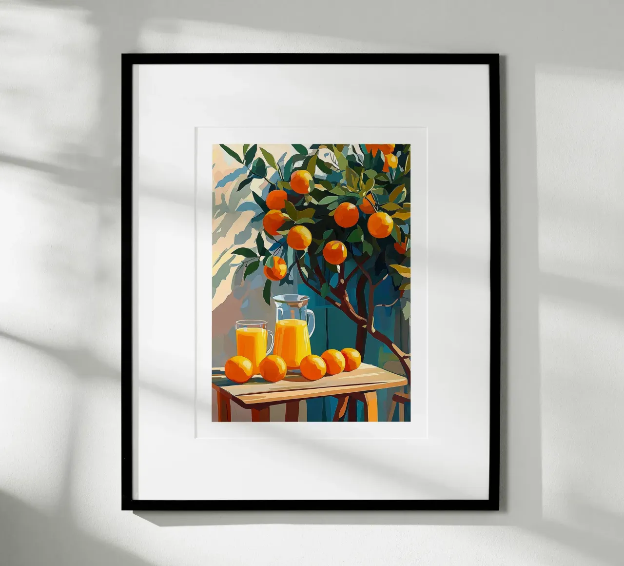 Arance in terrazza poster con telaio in plastica da Spice & Style