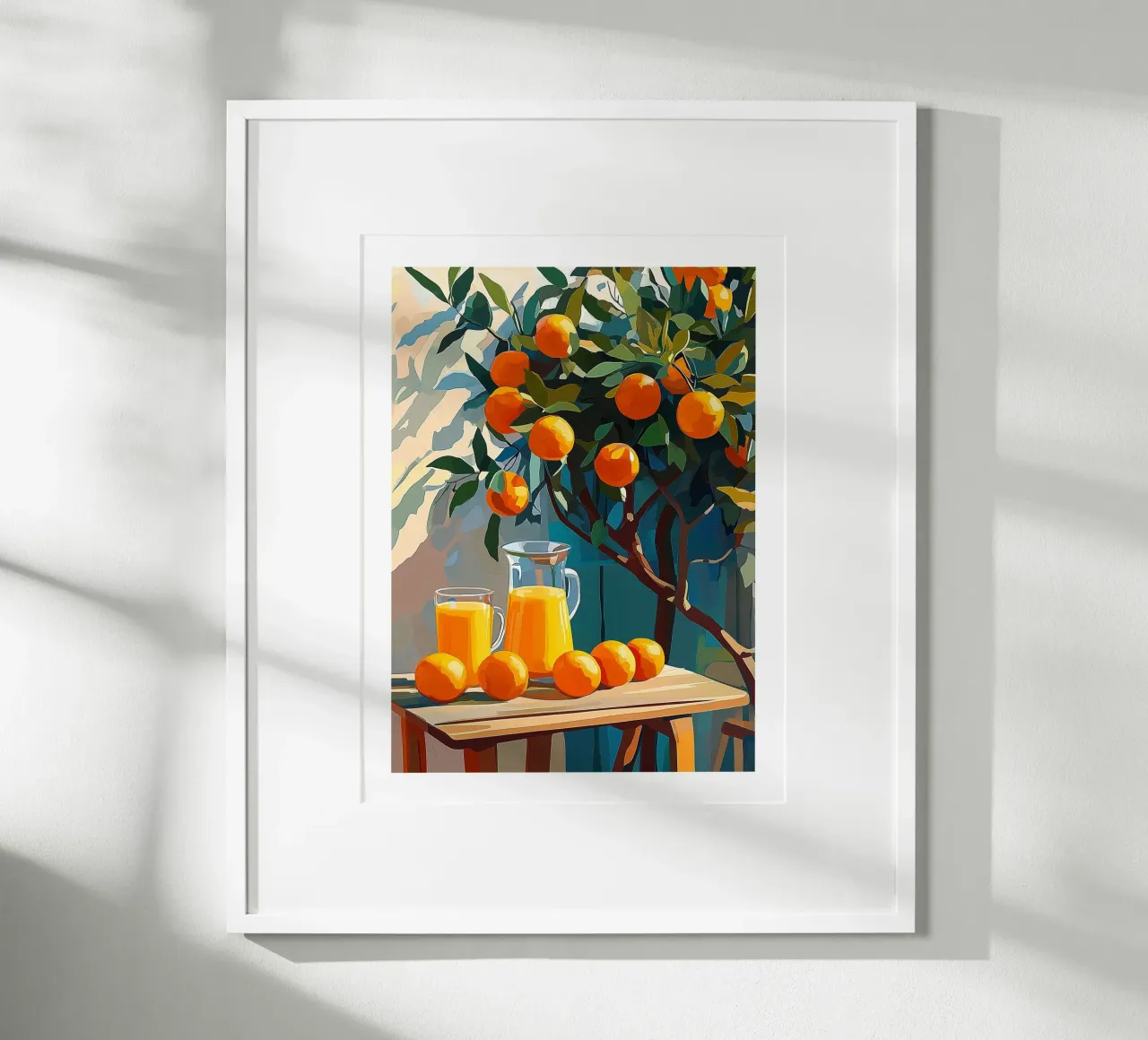 Arance in terrazza poster con telaio in plastica da Spice & Style
