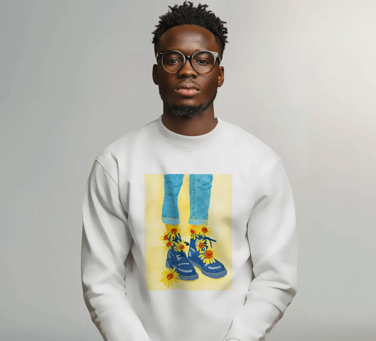 Sunflower Walk felpa da Illustration Raissa Oltmanns