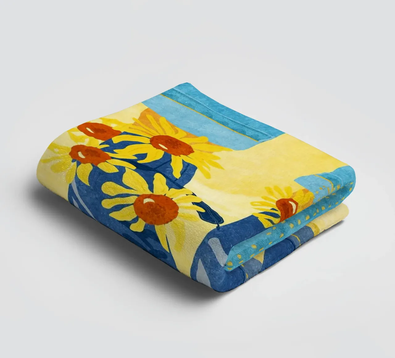 Sunflower Walk towel by Illustration Raissa Oltmanns