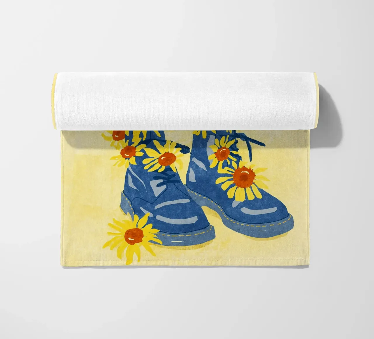 Sunflower Walk telo mare da Illustration Raissa Oltmanns