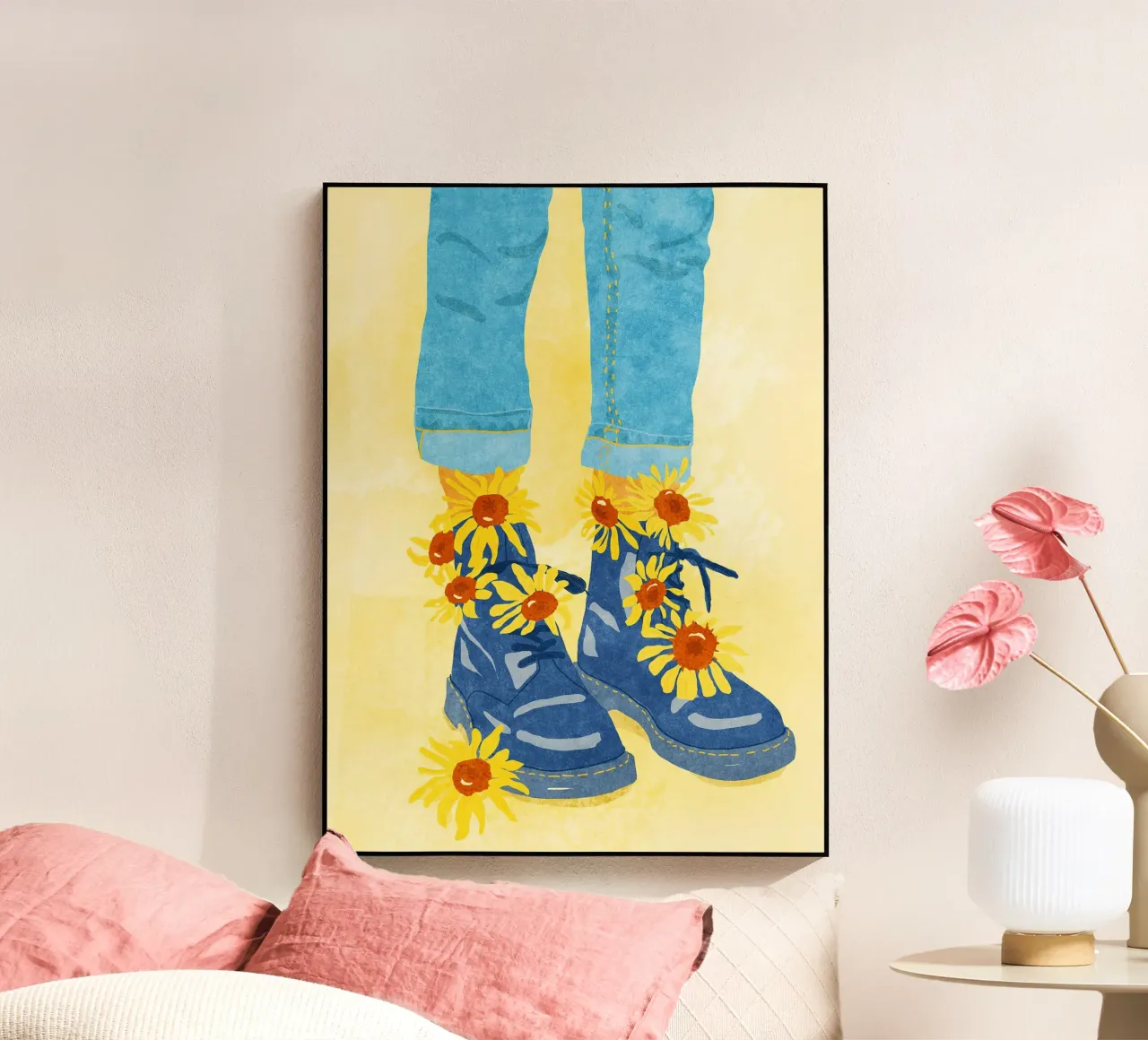 Sunflower Walk plexiglass da Illustration Raissa Oltmanns