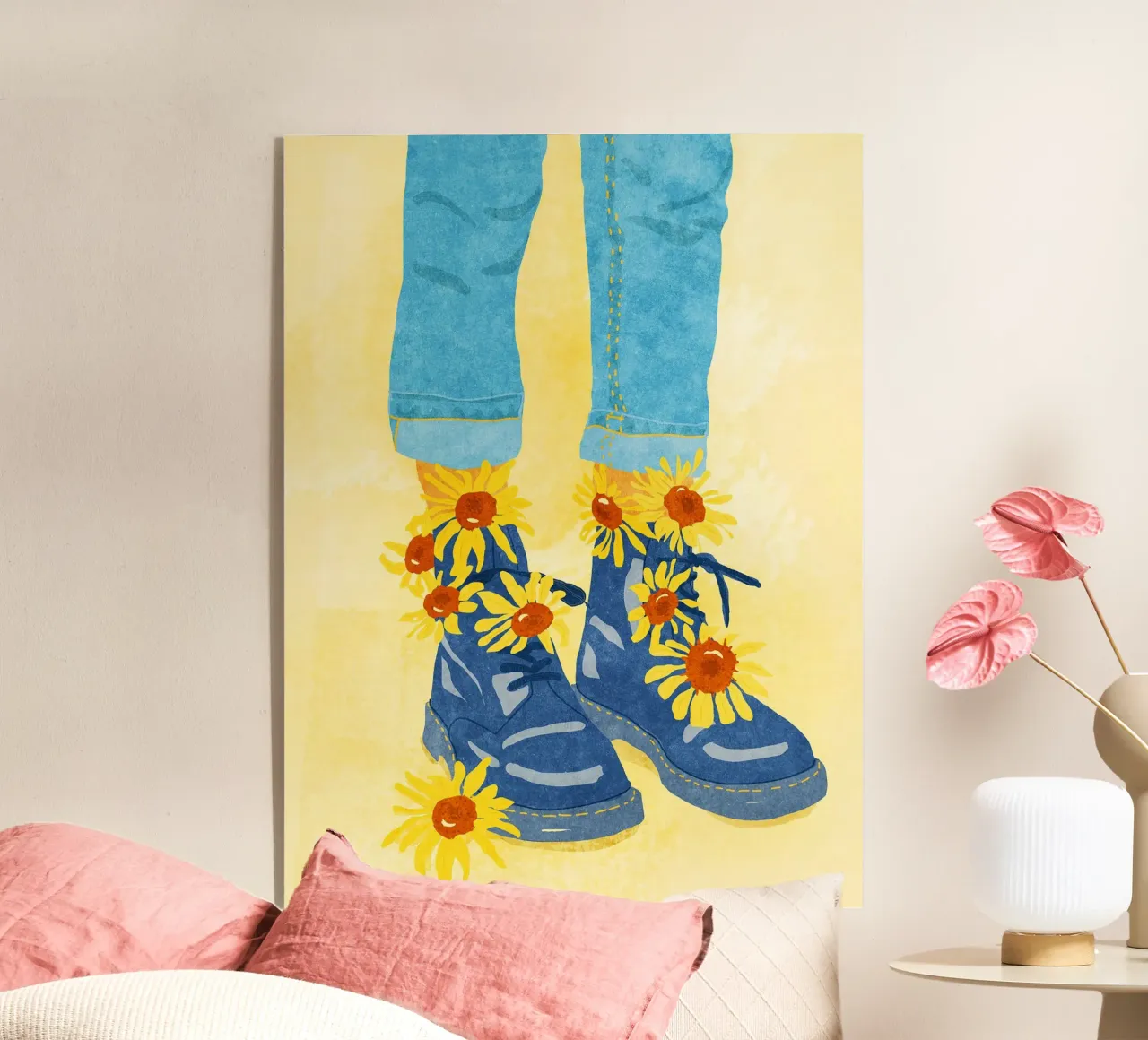 Sunflower Walk plexiglass da Illustration Raissa Oltmanns