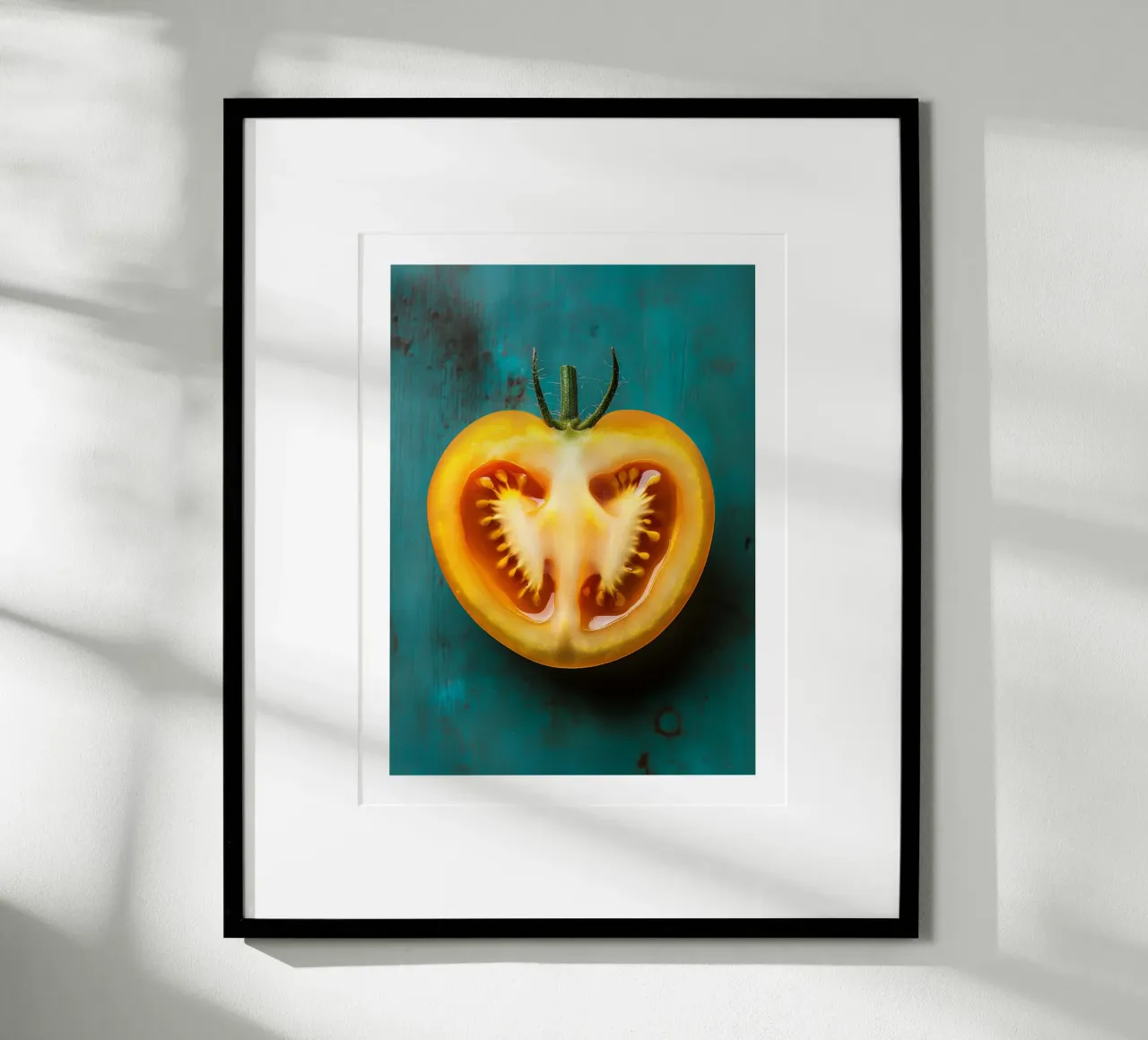 Tomate la giovane donna poster con telaio in alluminio da Spice & Style