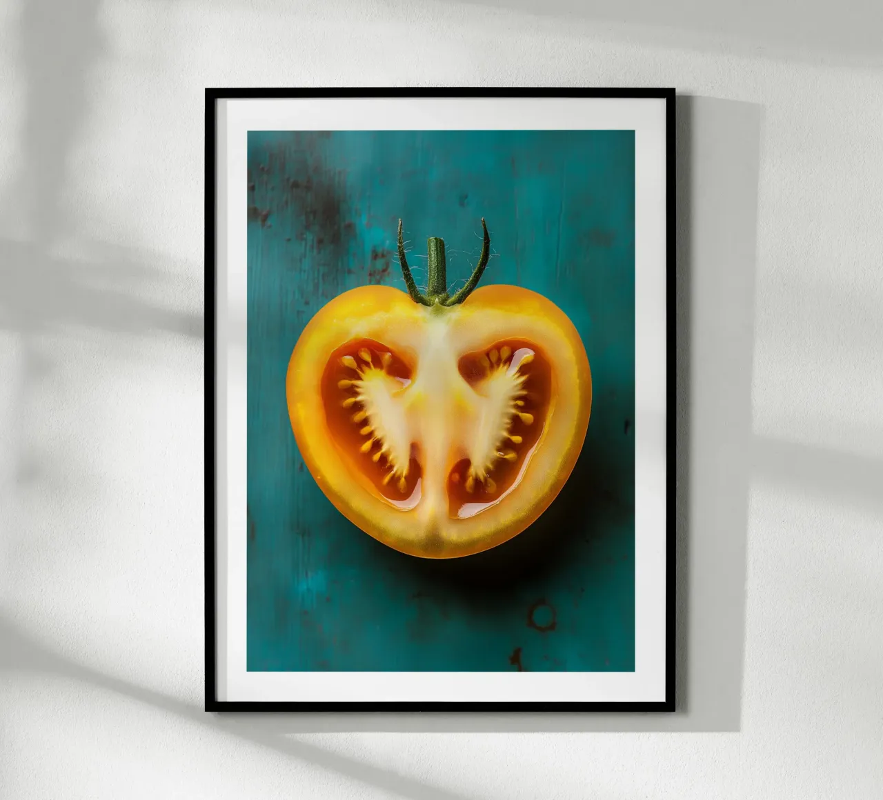 Tomate la giovane donna poster con telaio in alluminio da Spice & Style