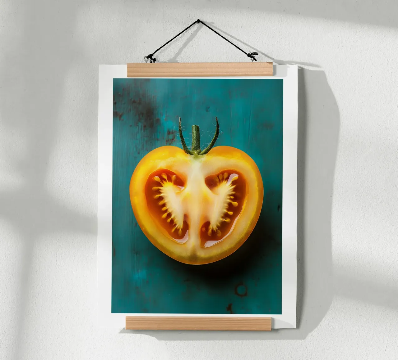 Tomate la giovane donna poster con telaio in alluminio da Spice & Style