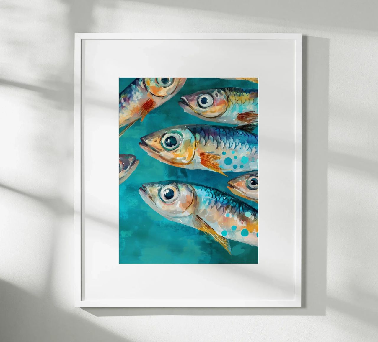 Bunte Sardinen Poster von Spice & Style