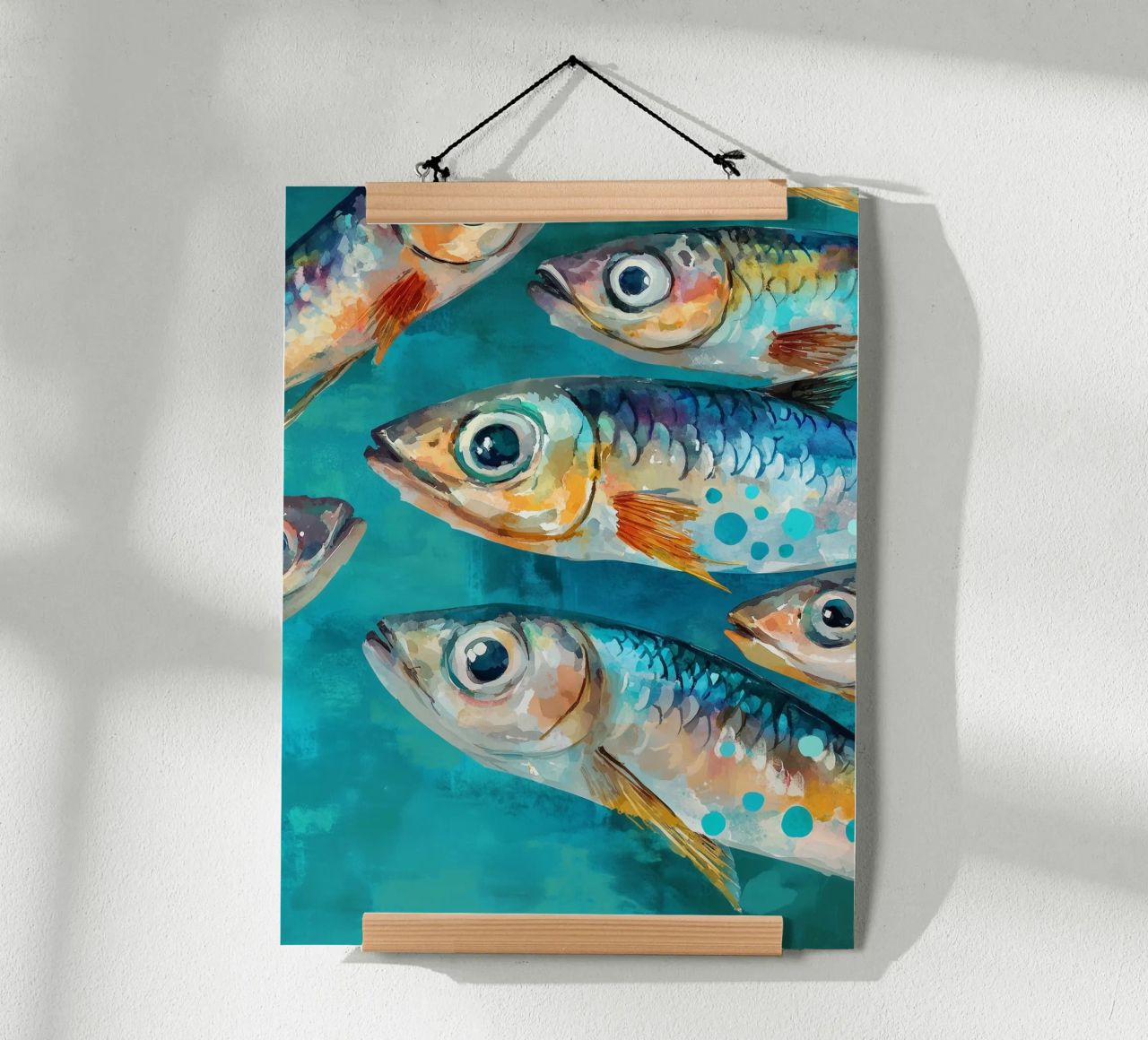 Bunte Sardinen Poster von Spice & Style