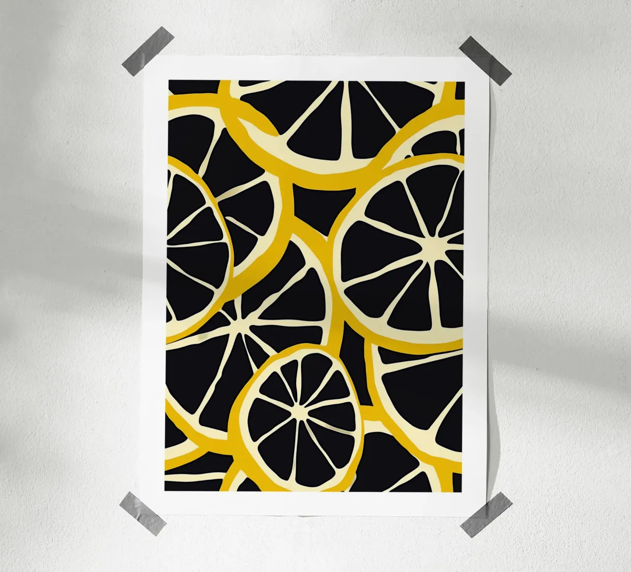 Fette di limone stilizzate poster da Spice & Style