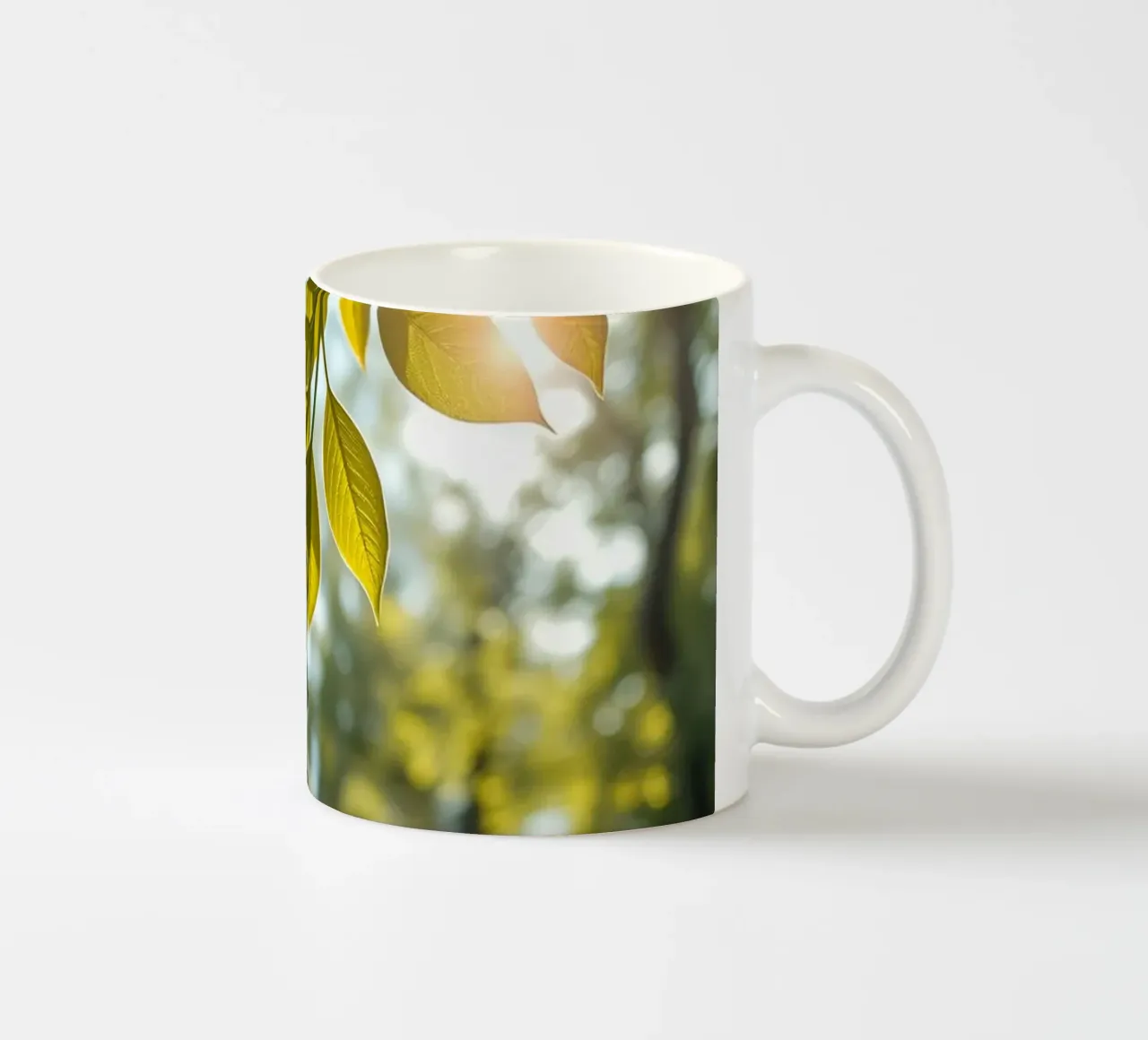 Acqua che cade da una foglia nella foresta tazza in ceramica da DesignDoodle
