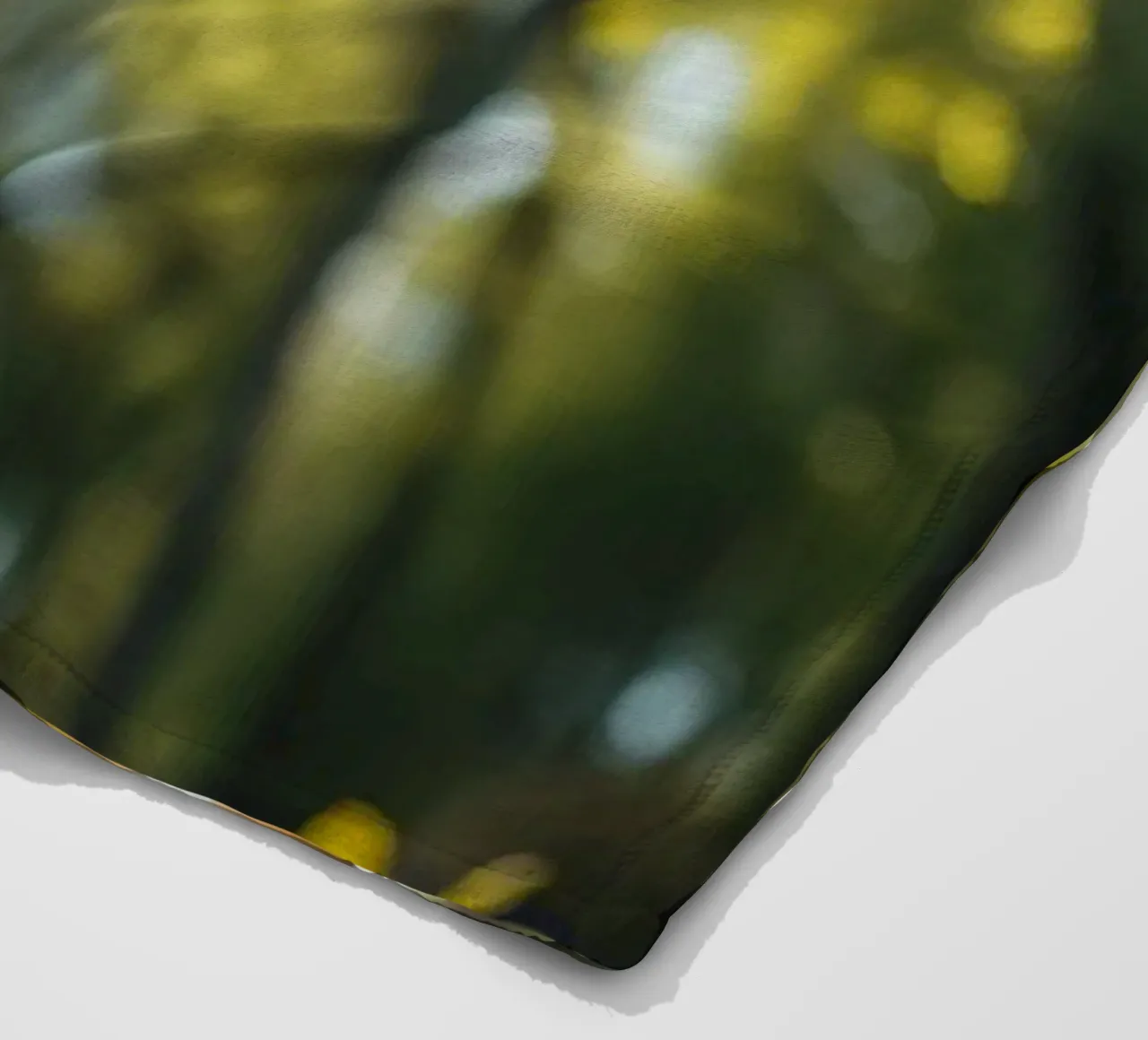 Water Dropping from a Leafs in forest fleece blanket by DesignDoodle