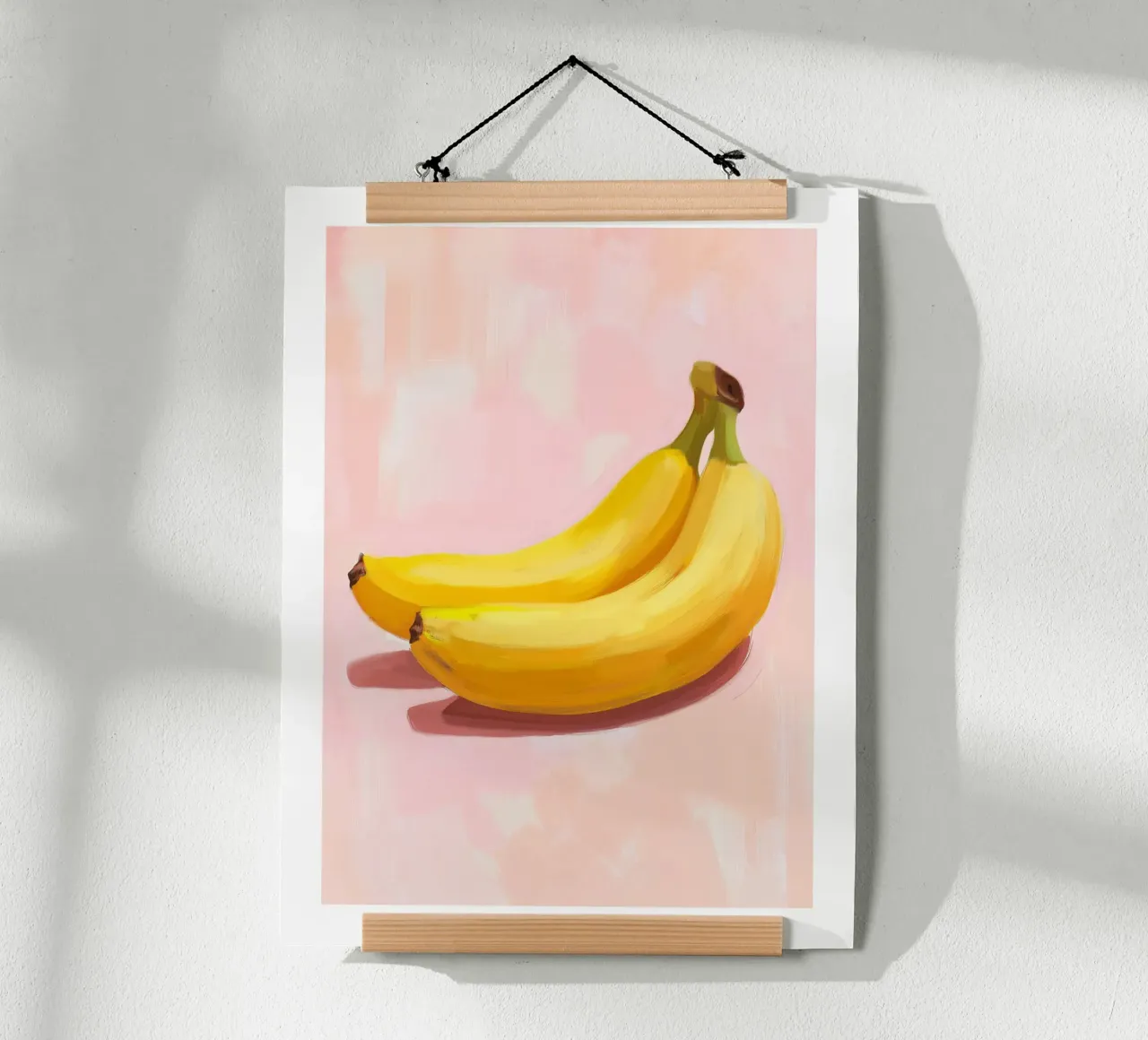 Duo di banane poster con telaio in plastica da Spice & Style