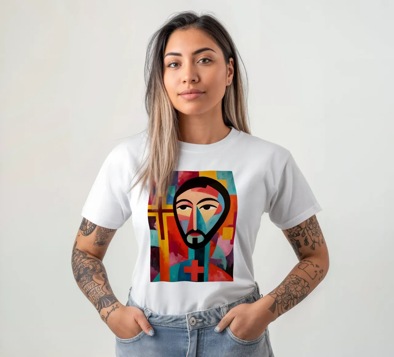 Junger Pfarrer| Kirche und Glauben in moderner Malerei T-Shirt von Autofocus
