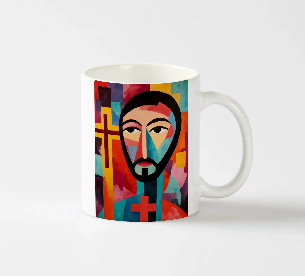 Junger Pfarrer| Kirche und Glauben in moderner Malerei Keramik Tasse von Autofocus