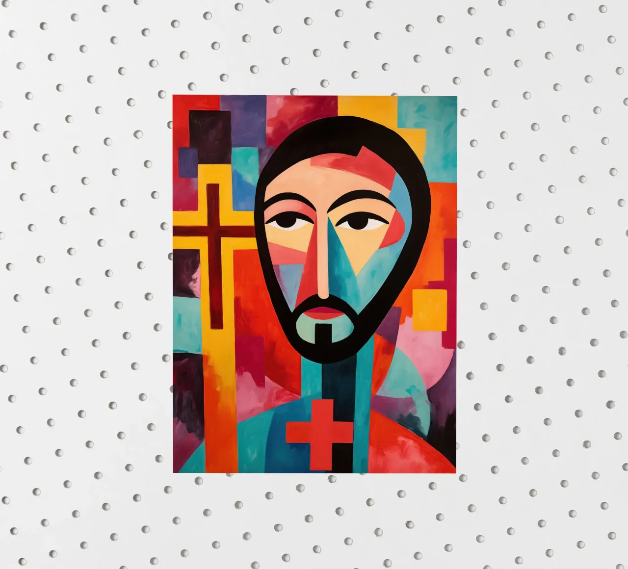 Junger Pfarrer| Kirche und Glauben in moderner Malerei Sticker von Autofocus