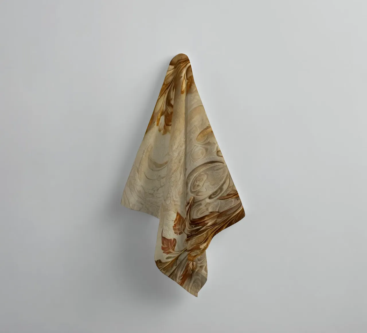 Intricate autumn foliage design with swirling patterns towel by DesignDoodle