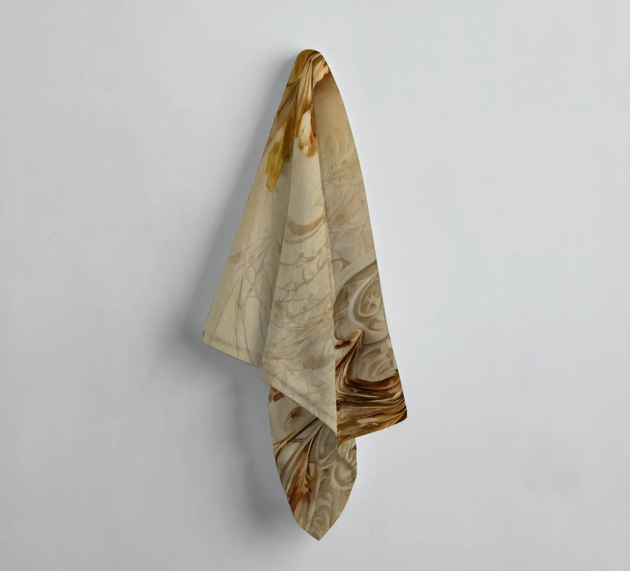 Intricate autumn foliage design with swirling patterns towel by DesignDoodle