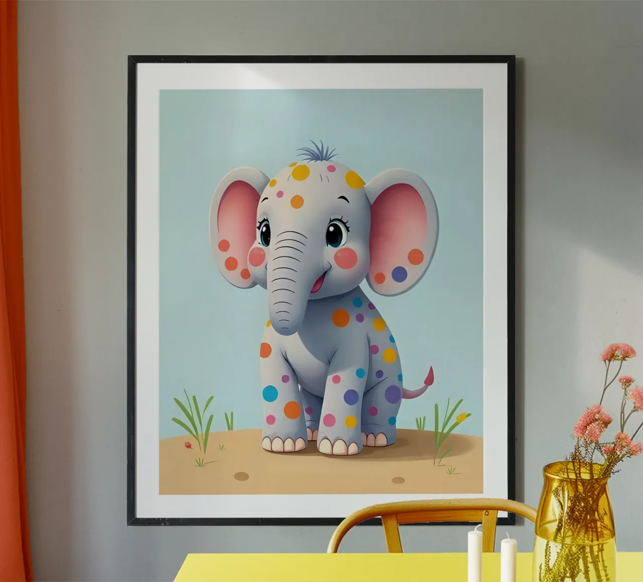 Elefante_1 carta hahnemühle da Tierisch bunt by LK