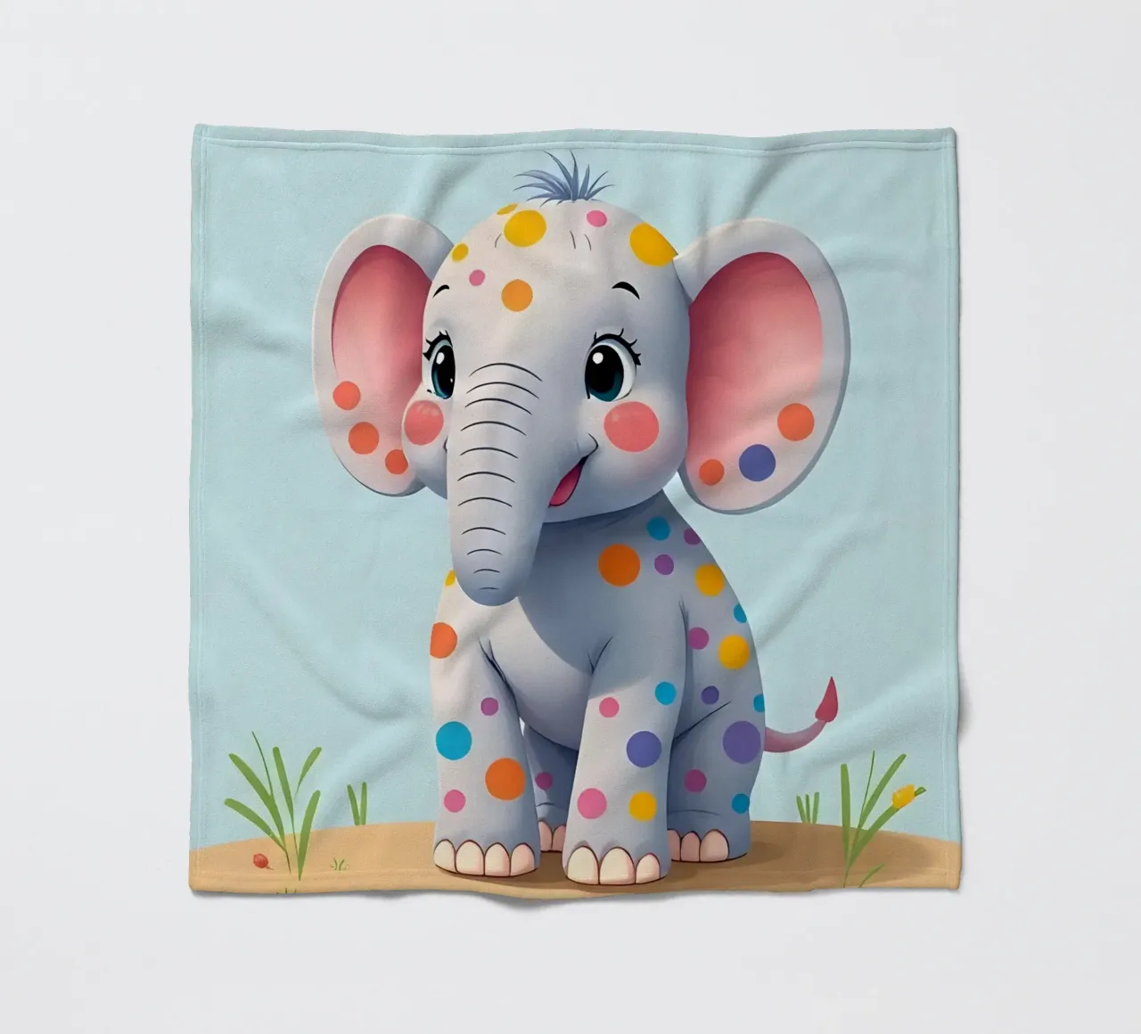 Elefante_1 coperta in pile da Tierisch bunt by LK