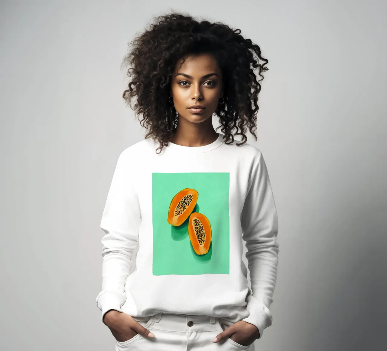 Papaya felpa da Illustration Raissa Oltmanns