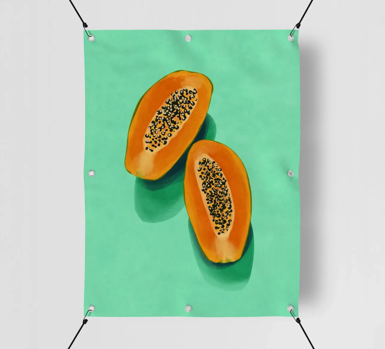Papaya telo in pvc da Illustration Raissa Oltmanns