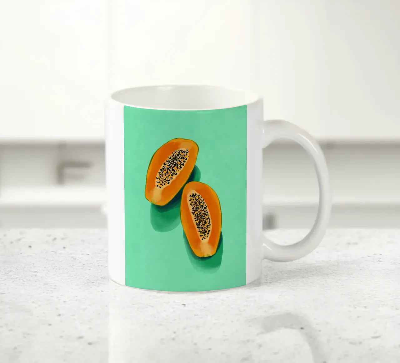 Papaya tazza in ceramica da Illustration Raissa Oltmanns