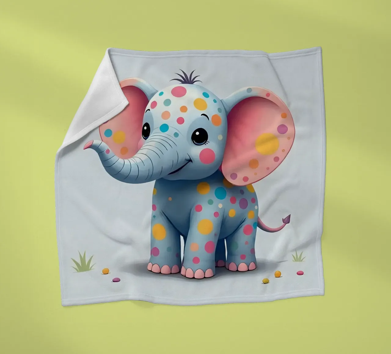 Elefante_2 coperta in pile da Tierisch bunt by LK