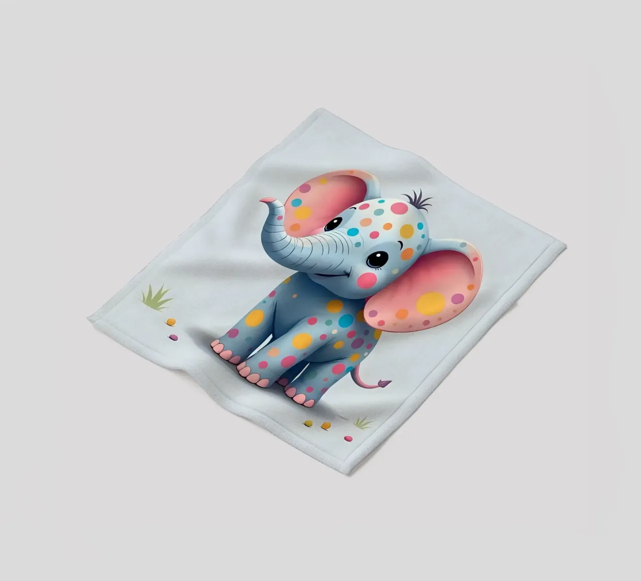 Elefante_2 coperta in pile da Tierisch bunt by LK