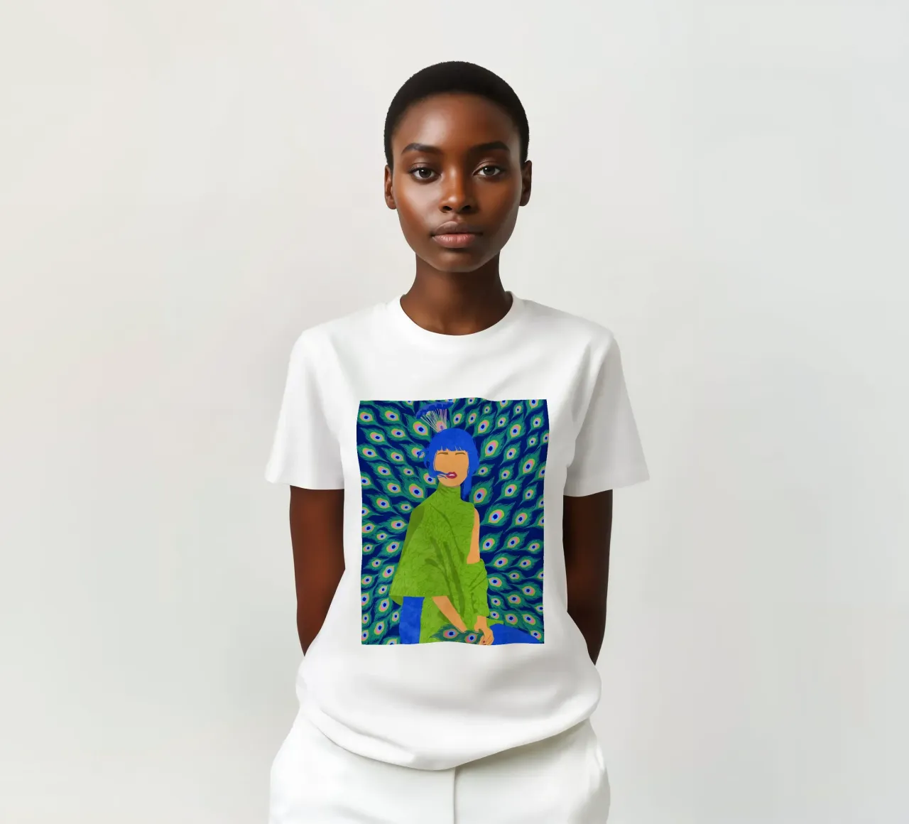 Donna pavone t-shirt da Illustration Raissa Oltmanns