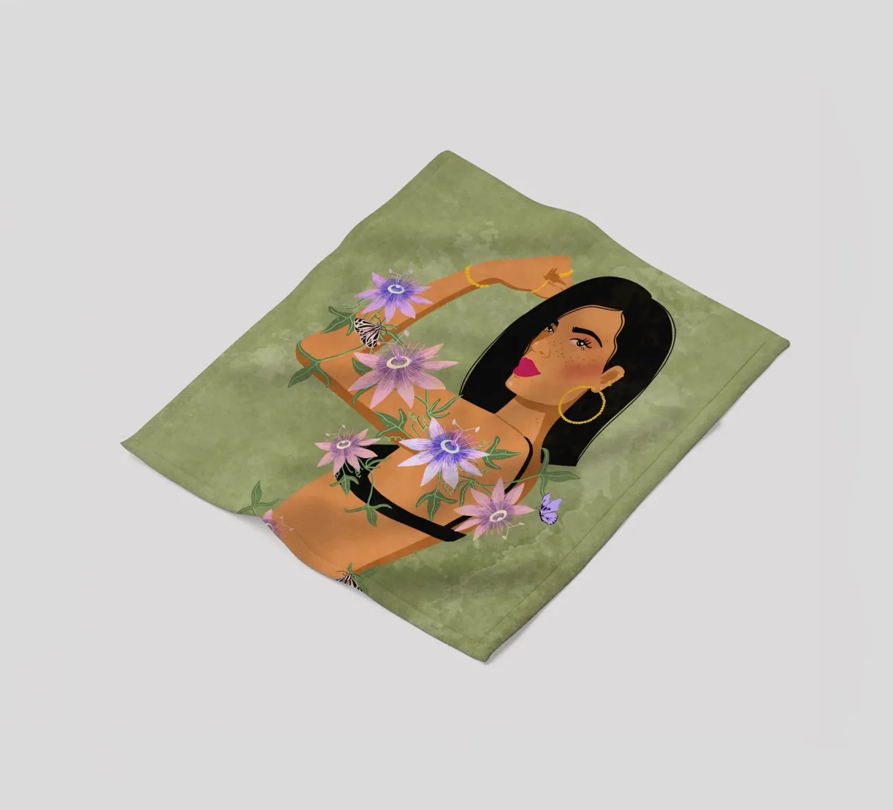 Passion in Power fleece blanket by Illustration Raissa Oltmanns