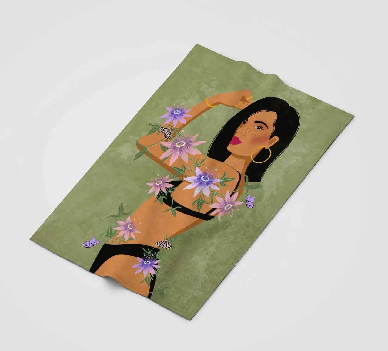 Passion in Power fleece blanket by Illustration Raissa Oltmanns