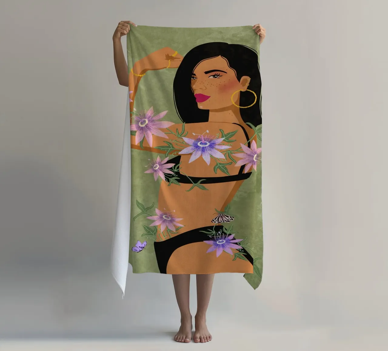 Passion in Power beach towel by Illustration Raissa Oltmanns