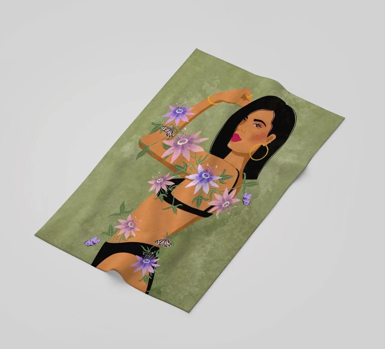 Passion in Power beach towel by Illustration Raissa Oltmanns