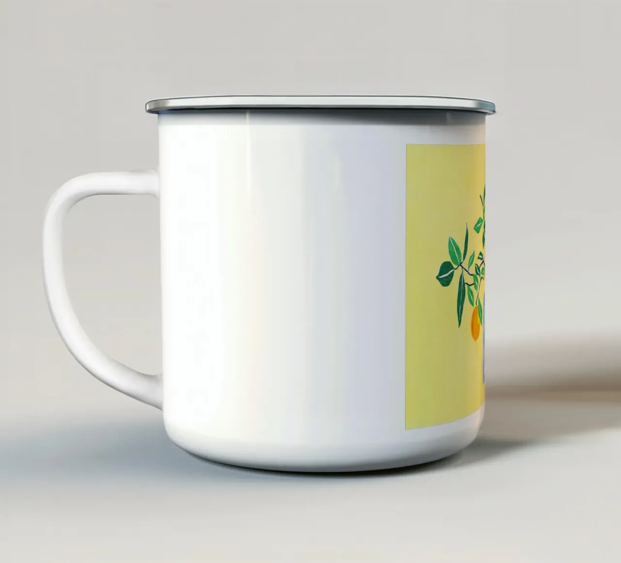 Piccolo albero d'arancio tazza in smalto da Illustration Raissa Oltmanns