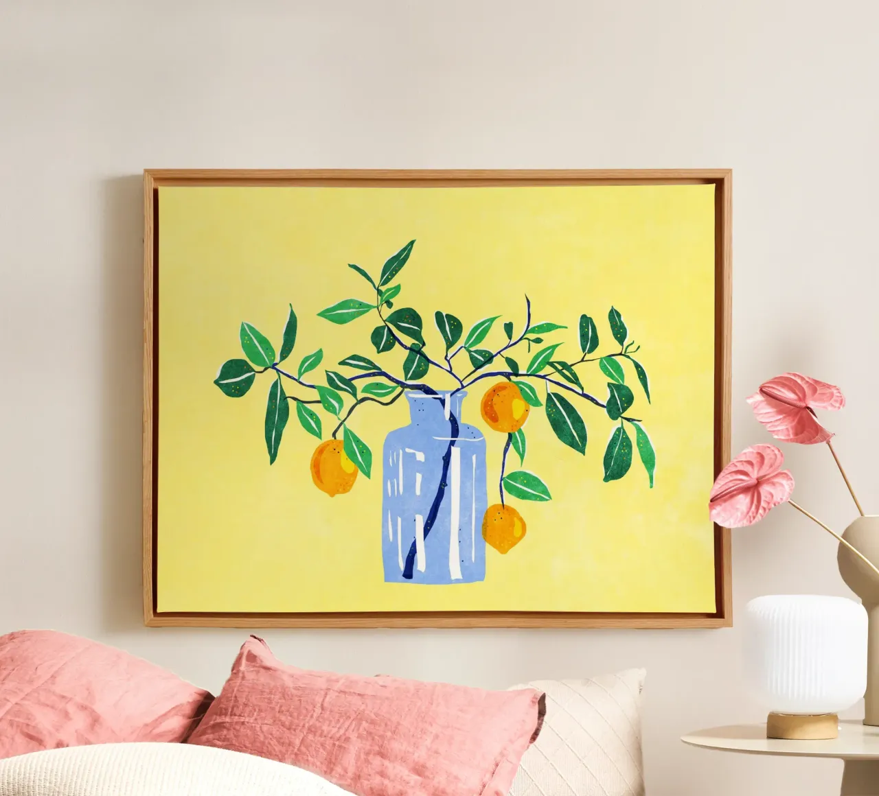 Piccolo albero d'arancio tela con Cornice a cassetta da Illustration Raissa Oltmanns