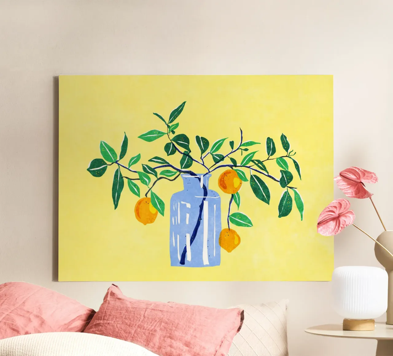 Piccolo albero d'arancio tela con Cornice a cassetta da Illustration Raissa Oltmanns