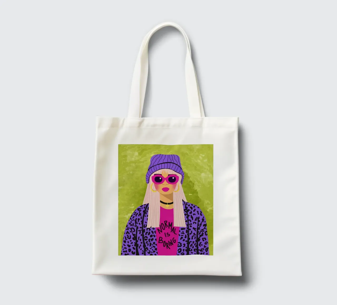 Normaal is saai jute draagtas van Illustration Raissa Oltmanns