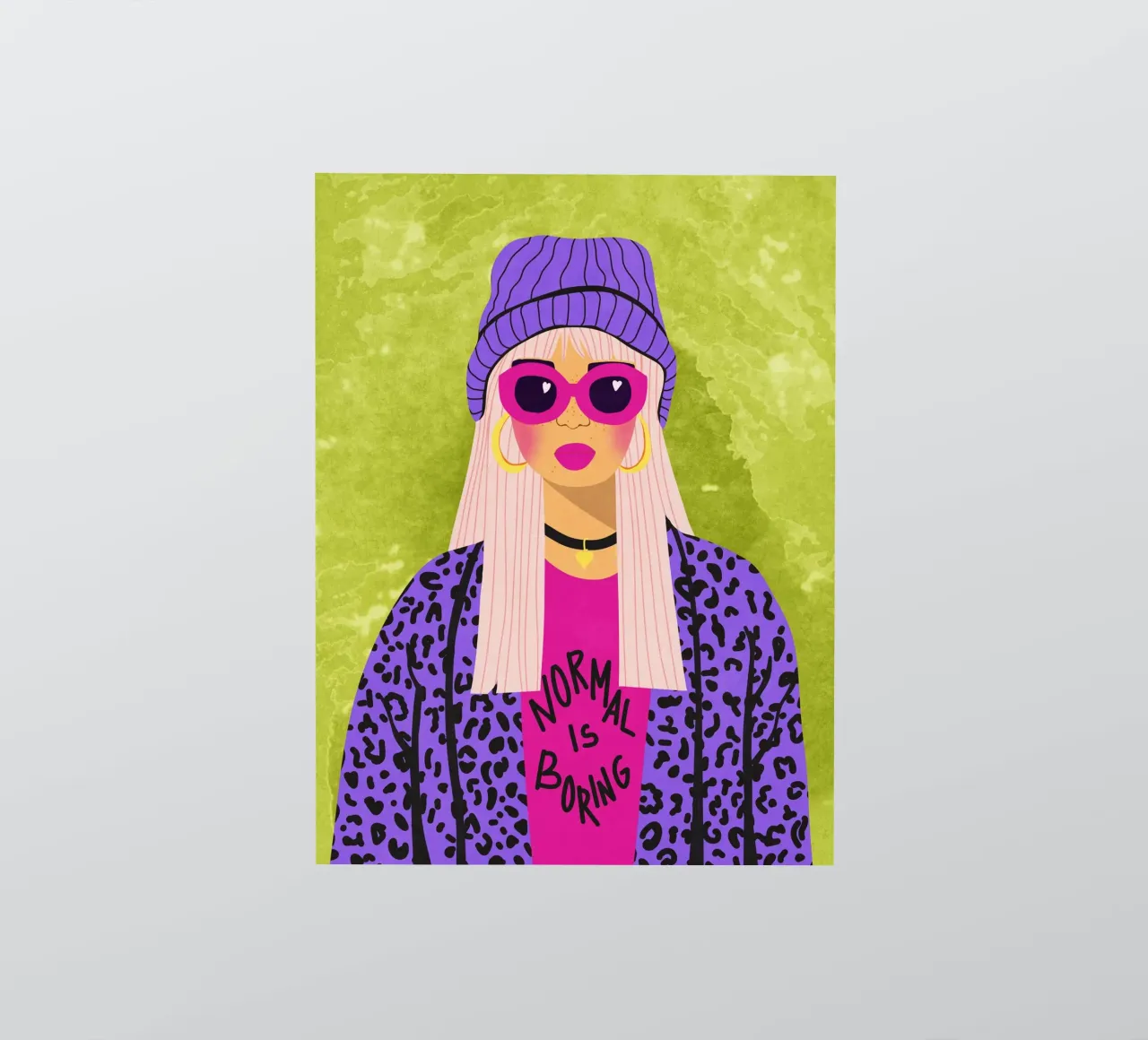 Normaal is saai sticker van Illustration Raissa Oltmanns