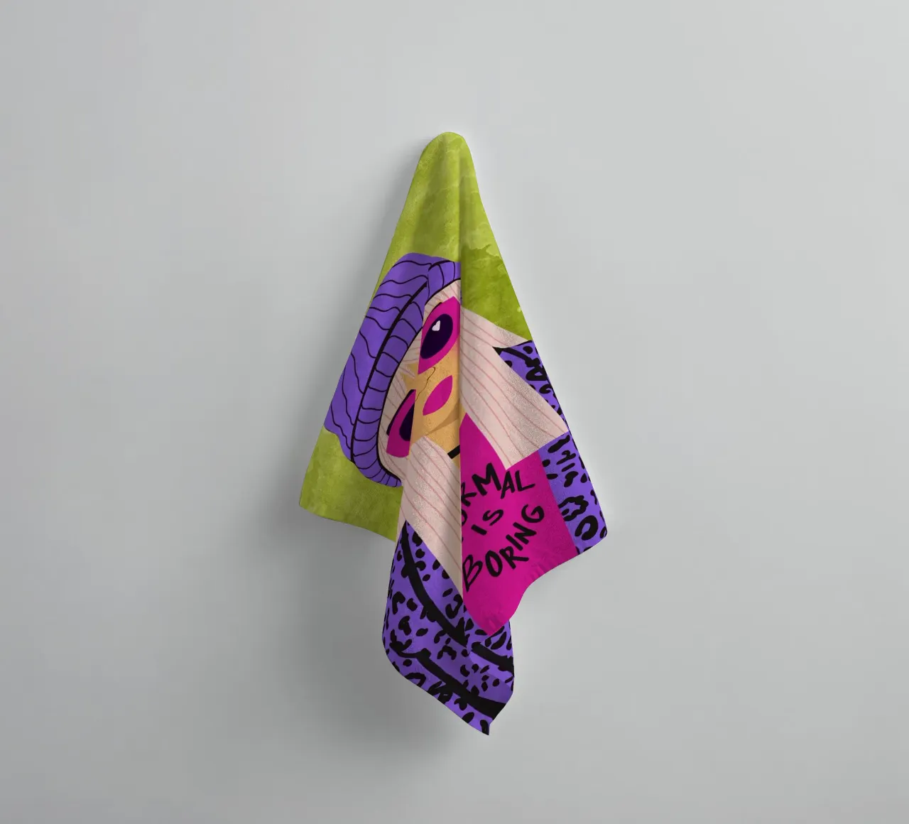 Normaal is saai badhanddoek van Illustration Raissa Oltmanns